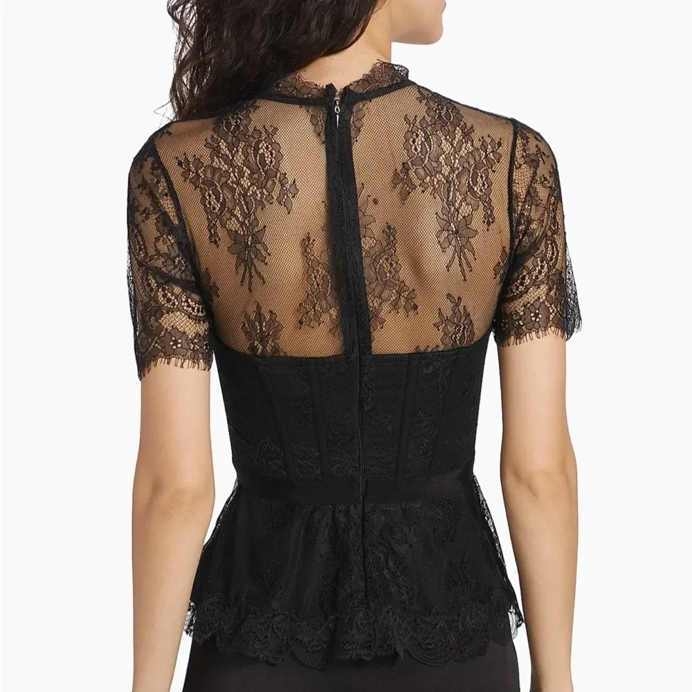 Jonathan Simkhai Kehlani Lace Yoke Corset Top - Picture 3 of 9